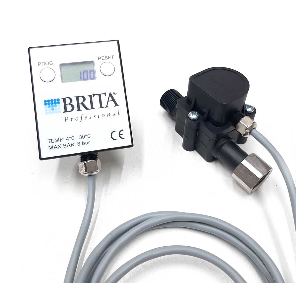 Brita FlowMeter 10-100 A, Digitalanzeige für Wasser-Durchflussmenge